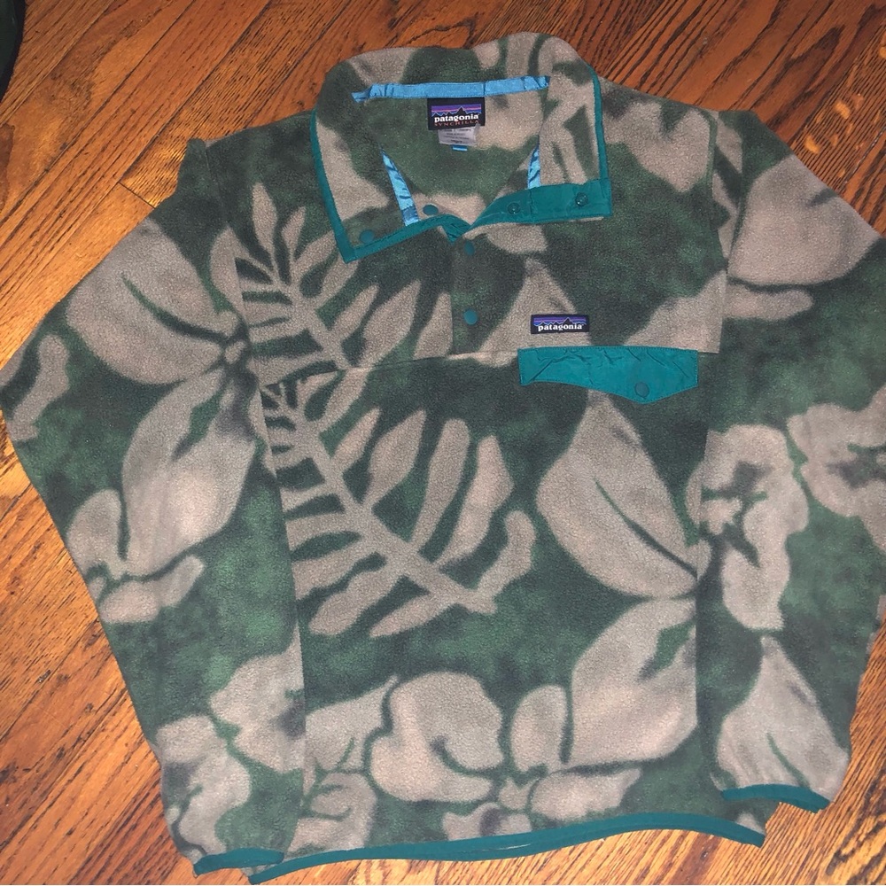 Patagonia Synchilla Jacket Pullover Snap T Floral Tropical Rare Men's small